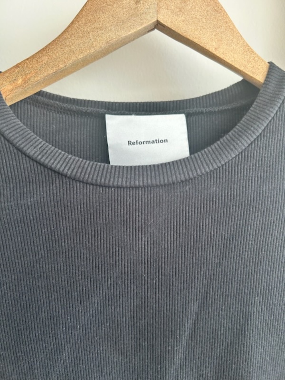 Reformation Ribbed Longsleeve Shirt